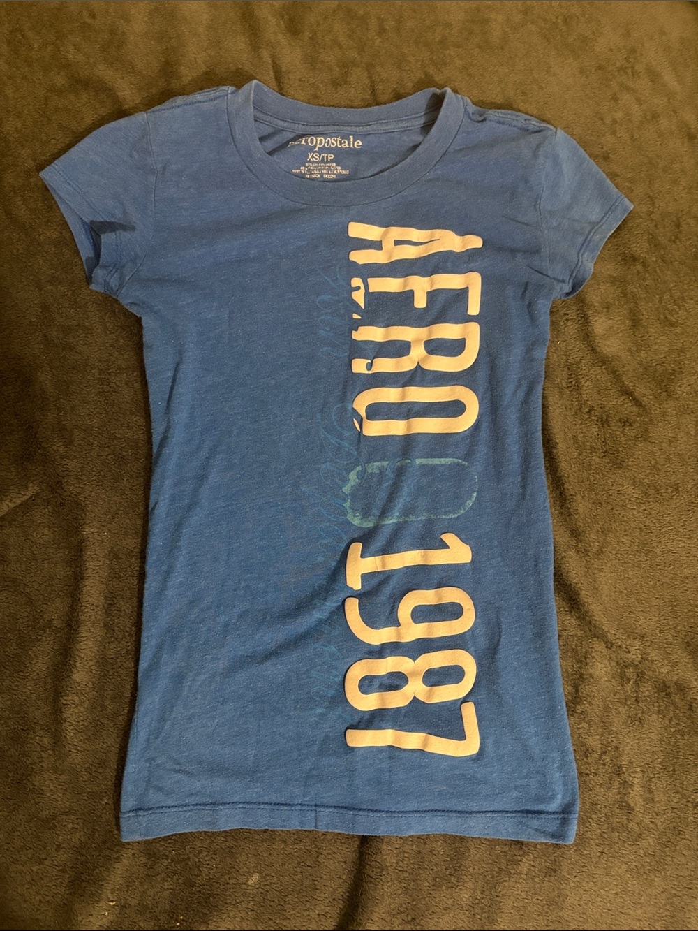Aeropostale blue baby tee